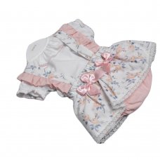 PQ214- Apricot: Baby Girls Luxury 2 Piece Outfit (0-12 Months)